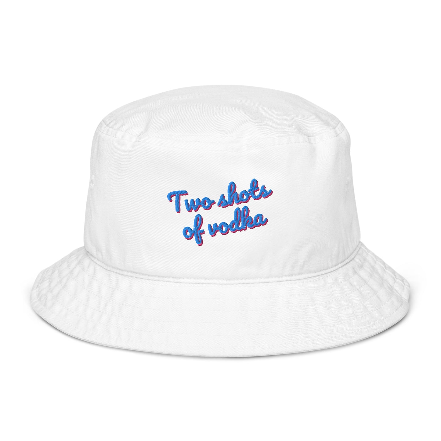 Dased Designs - Two Shots Of Vodka Embroidered Bucket Hat