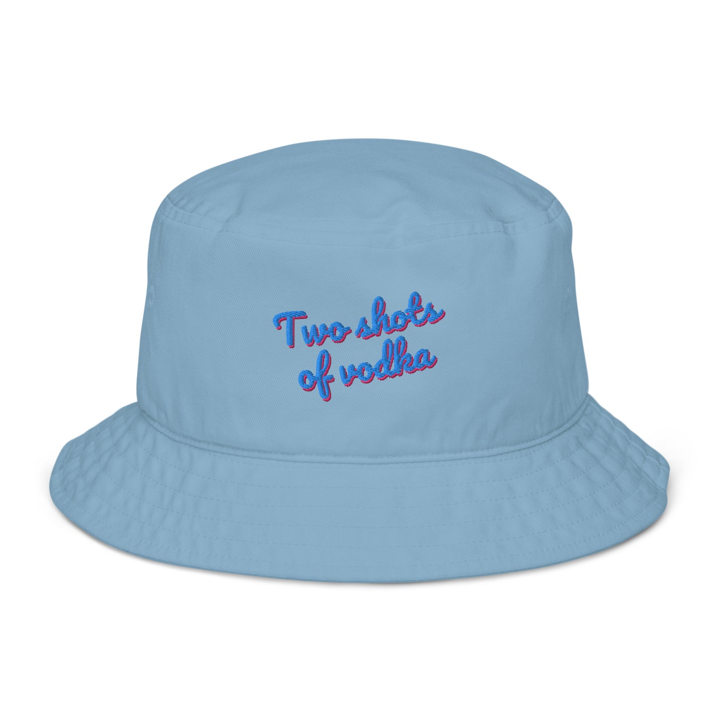 Dased Designs - Two Shots Of Vodka Embroidered Bucket Hat
