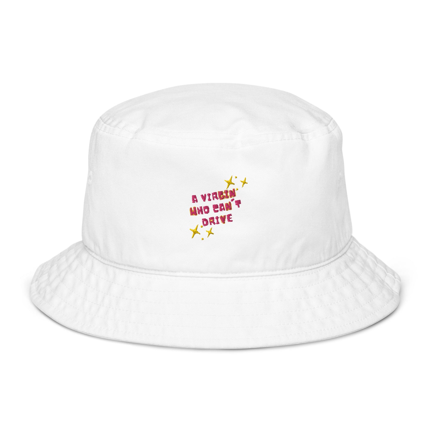 Dased Designs - A Virgin Who Can't Drive Embroidered Bucket Hat